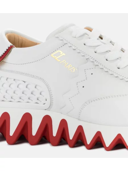 Sneakerși Christian Louboutin din piele alb