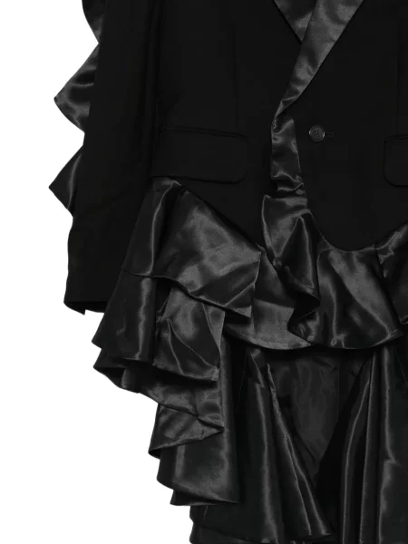 Сатенено яке Noir Kei Ninomiya с волани черно