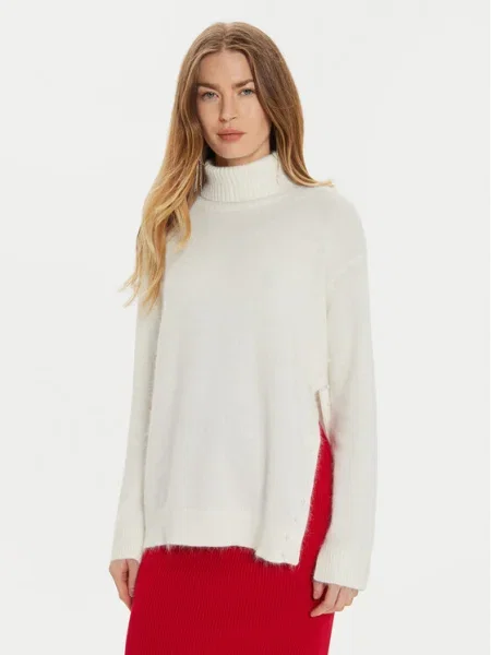 TWINSET Bluză cu gât alb