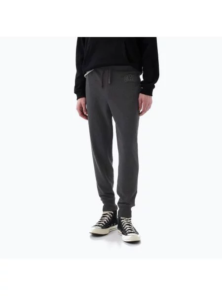 Spodnie GAP Heritage French Terry Loggo Jogger charcoal heather grey szare