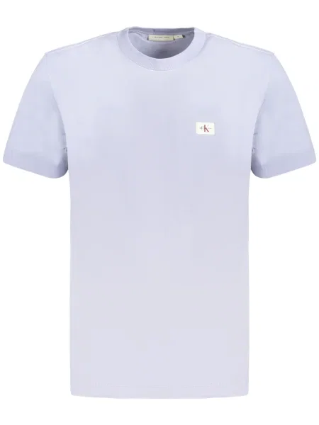 Krótka koszulka Calvin Klein Jeans z krótkim rękawem niebieska