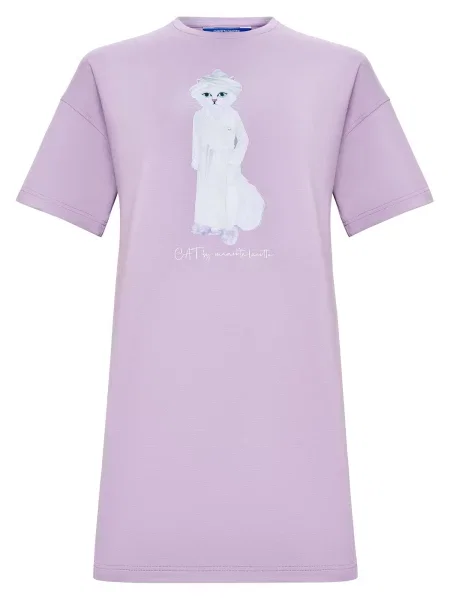 Cat e Lolette Tričko Spa cat' fialová