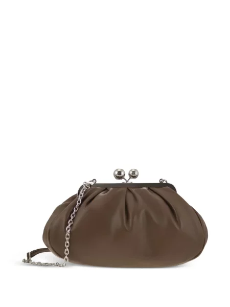 Bőr utazótáska Weekend Max Mara barna