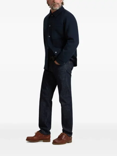 Palton Woolrich de lână albastru