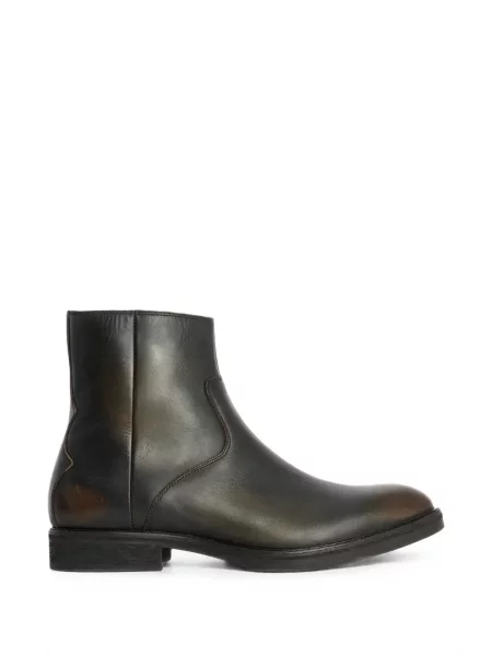 Cizme scurte Allsaints din piele negru