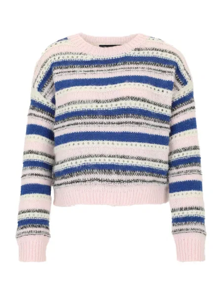 Vero Moda Petite Pulover VMLENORA tamno plava / roza / crna bijela