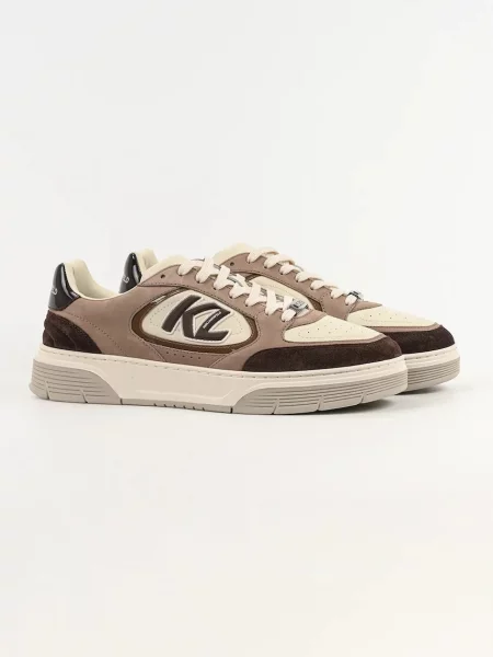 Karl Lagerfeld sneakersy skórzane KOURTNEY brązowy