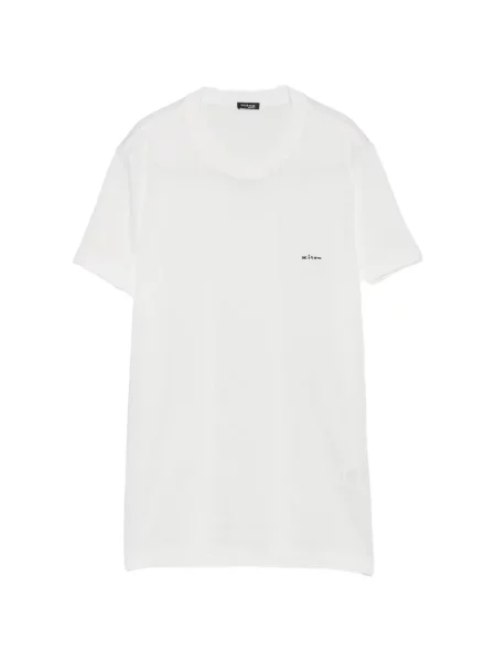 Tricou Kiton cu broderie alb