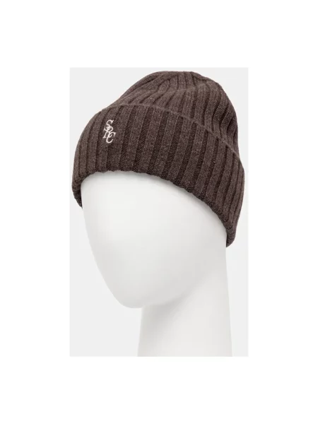 Sporty & Rich czapka wełniana SRC Cashmere brązowa
