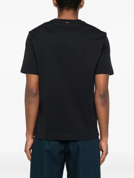 Tricou Herno cu broderie albastru