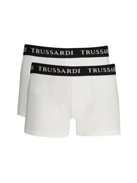 Bokserki Trussardi z nadrukiem białe
