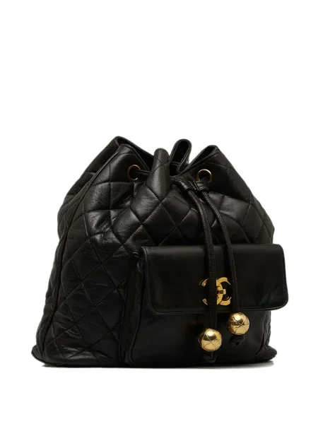 Prošívaný diamant batoh Chanel Pre-owned černý