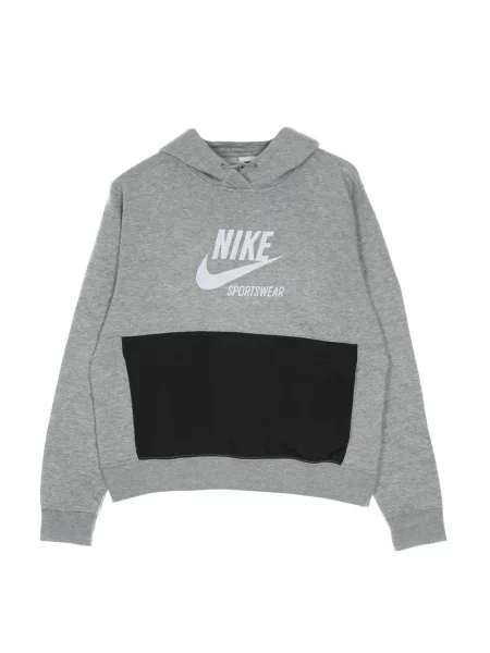 Bluza z kapturem Nike z długim rękawem szara