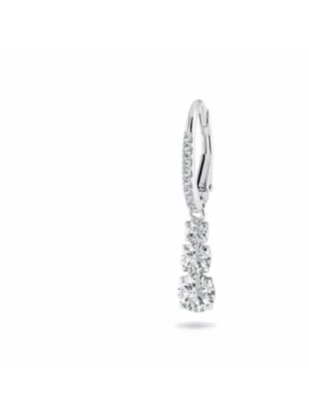 Swarovski Akcesoria Kobieta ONE SIZE Attract Kolczyki Okrągły Szlif Biały Rodowany Stilla szary
