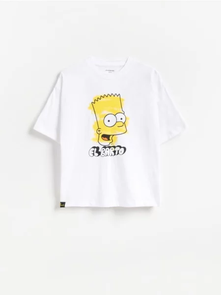 Reserved Tričko The Simpsons biela