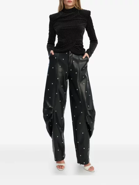 Pantaloni cargo Rotate Birger Christensen cu tepi negru