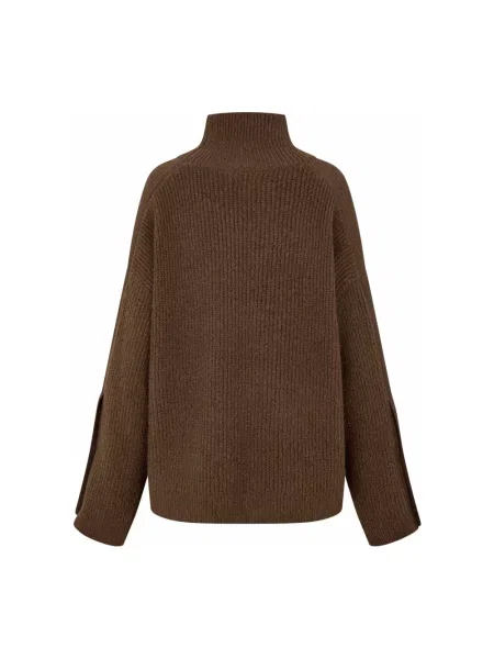 Sweter z golfem Masai brązowy