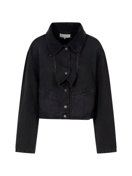 Gulerat geacă de blugi Maison Margiela de catifea cord negru
