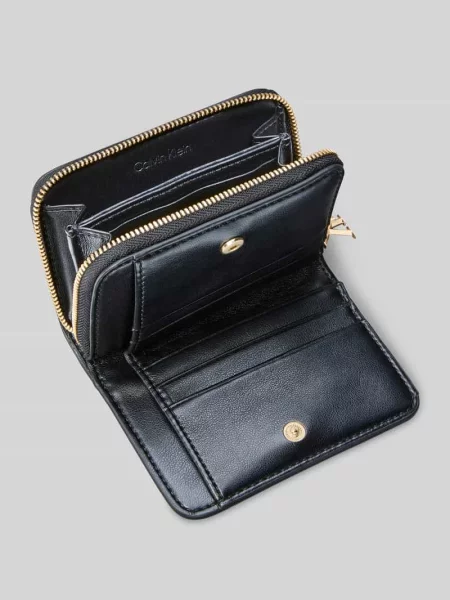 Calvin Klein Portfel Ck Medium Flap Zip Around czarny