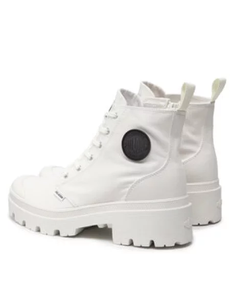 Palladium Pohodni čevlji Pallabase Twill bela
