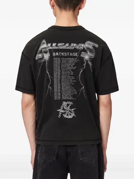 Tricou Allsaints cu imagine negru