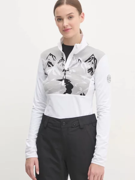Суитчър Ea7 Emporio Armani с апликация бяло