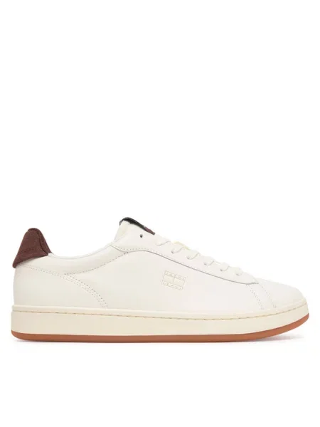 Tommy Jeans Sneakers Archive Leather Court Crem