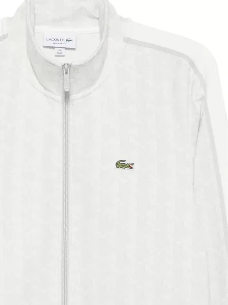Hanorac cu fermoar Lacoste alb