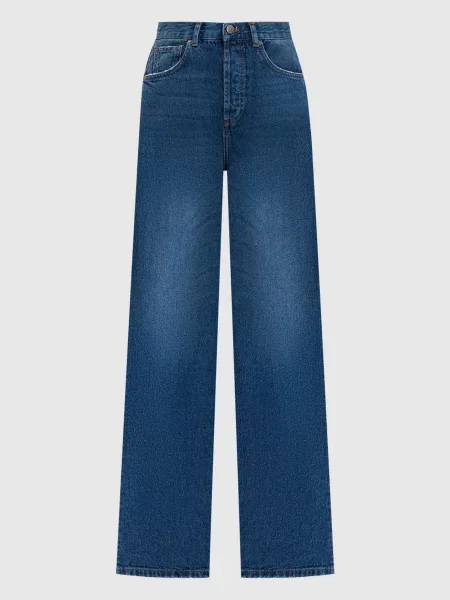 Джинси з ефектом потертості Twinset сині