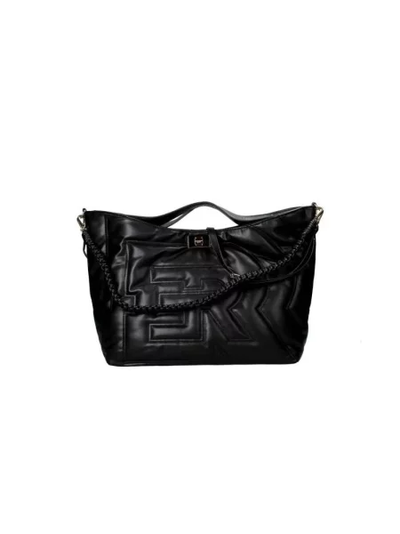 Shopperka Ermanno Scervino skórzana pikowana czarna