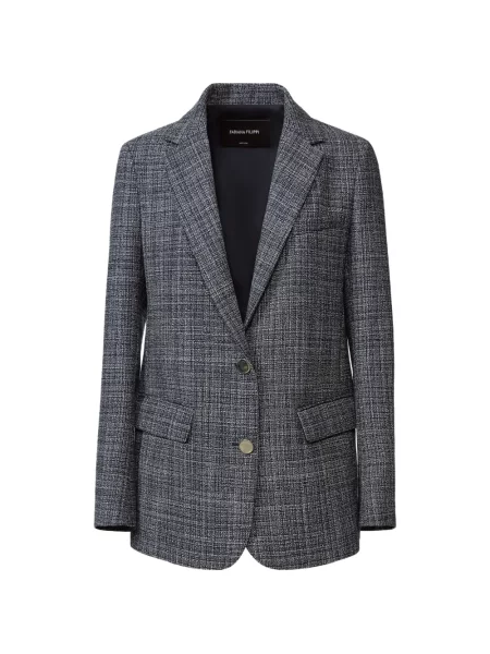 Sacou Fabiana Filippi din tweed albastru