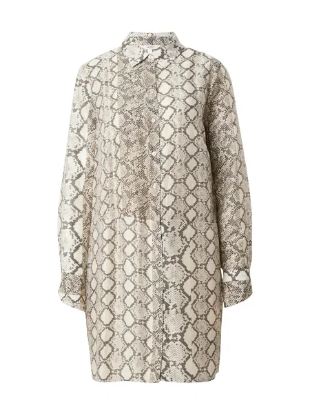 OBJECT Košulja haljina SIMONE taupe siva / antracit siva / siva bež