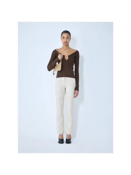 Sweter Jacquemus brązowy