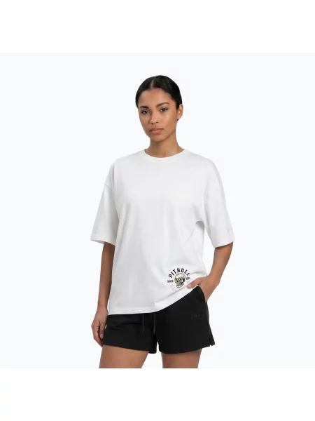 Bluză pentru femei Pitbull Skull Oversize white alb