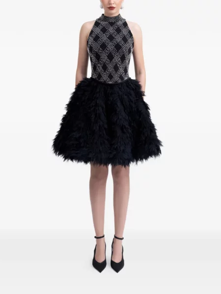 Rochie Gemy Maalouf cu mărgele de costum negru