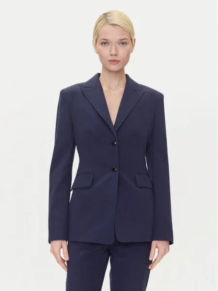 Сако HUGO с едно копче с изчистен дизайн черно