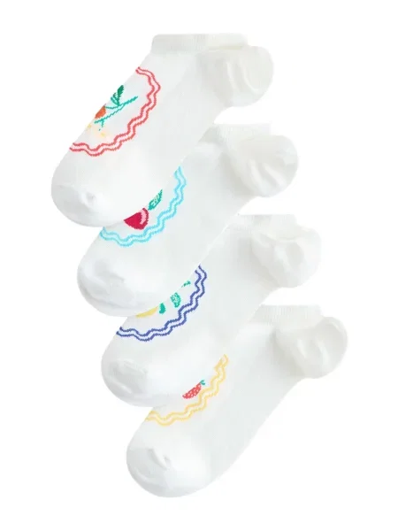 Next Șosete joase bleumarin / galben / roșu cireș alb