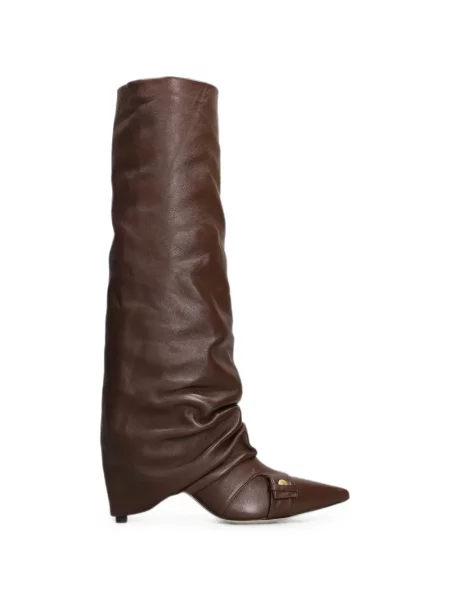 Botine The Seller din piele maro