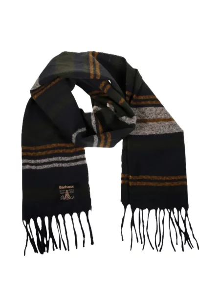 Fular Barbour cu franjuri albastru
