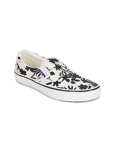 Slip on klasične hlačke slip Vans bela