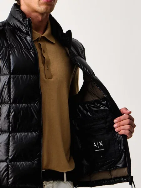 Armani Exchange ujjatlan kabát férfi fekete