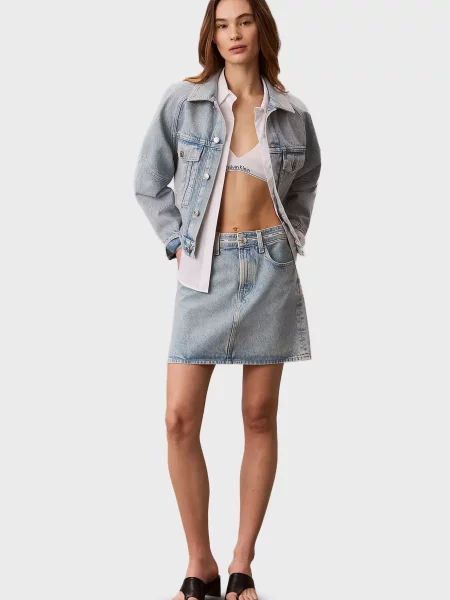 Джинсова куртка Calvin Klein Jeans блакитна