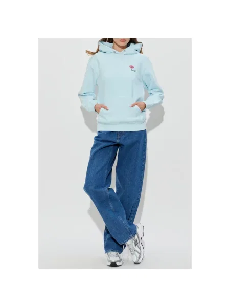 Bluza z kapturem Kenzo niebieska