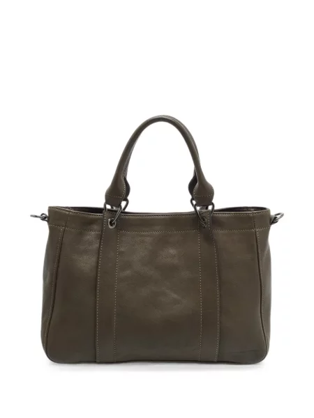 Geantă shopper Longchamp din piele verde