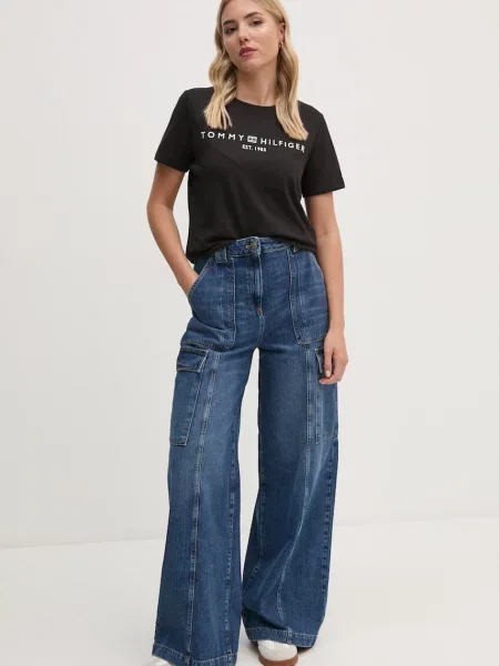 Tommy Hilfiger Tričko Logo čierna
