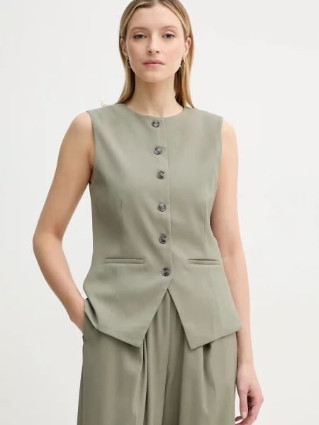 Samsoe Samsoe vestă SARUMA un singur rand de verde