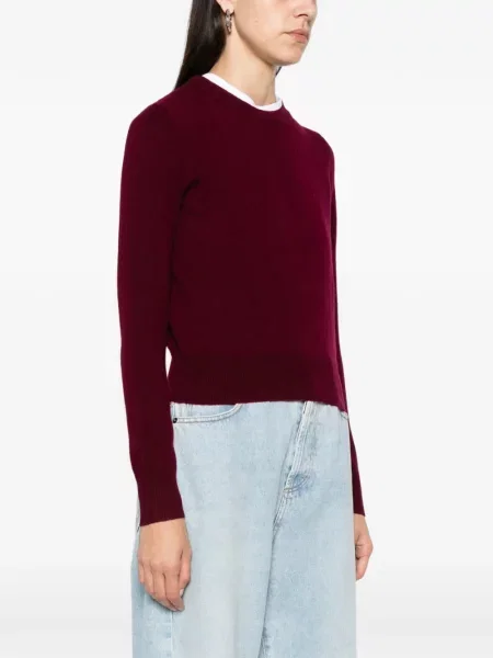 Кашмирен пуловер Archer Cashmere с кръгло деколте червено