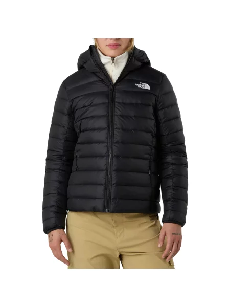 Péřová bunda The North Face s kapucí černá