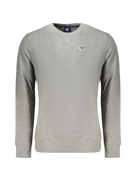 Hanorac crewneck North Sails cu decolteu rotund cu autograf gri