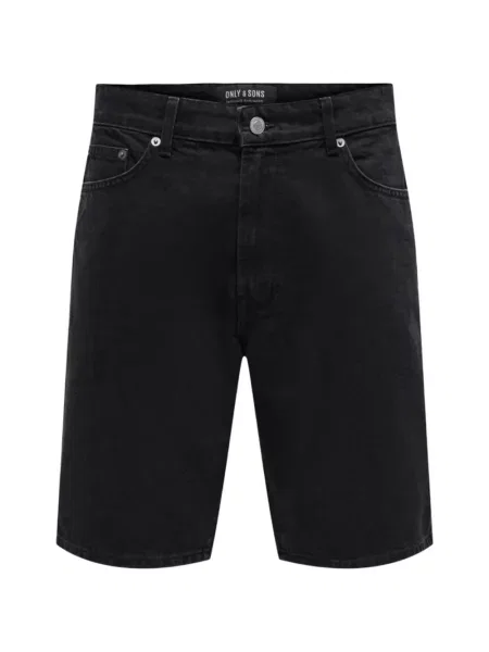 Pantaloni scurți din denim Only&sons|man negru